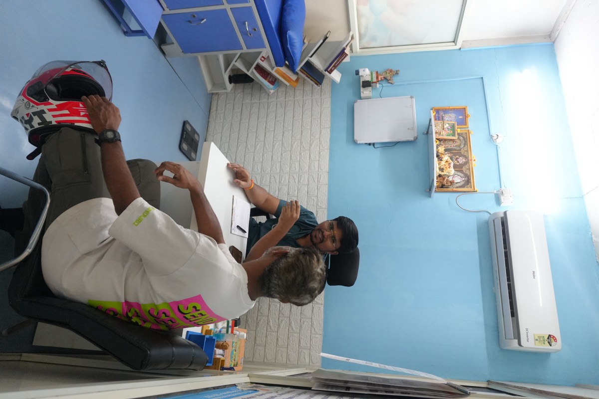 Doctor with patient